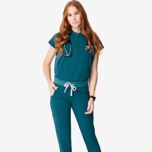 Figs Rafaela Caribbean blue scrub top XS